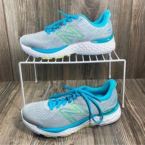 New Balance Fresh Foam 880 V11 Women's Size 5.5 Gray Blue Green Running Shoes
